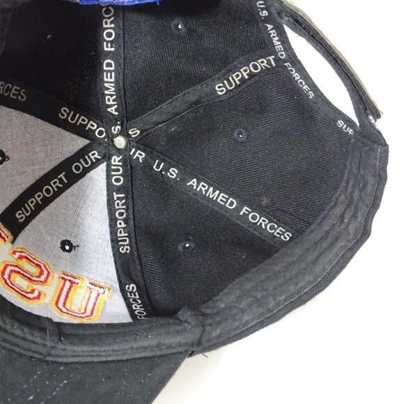 USMC Semper Fi Black Baseball Cap Adjustable Strapback Trucker Hat One Size - Picture 7 of 10